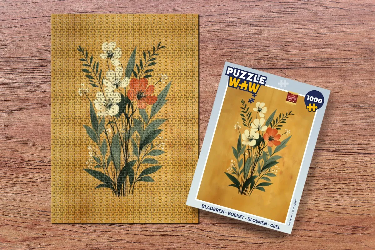 PuzzleWow Boeket Legpuzzel 1000 Stukken - Geel