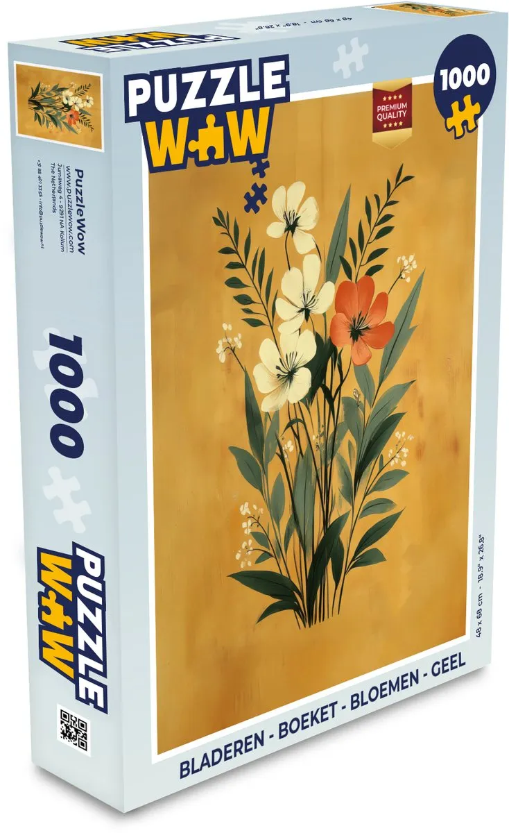 PuzzleWow Boeket Legpuzzel 1000 Stukken