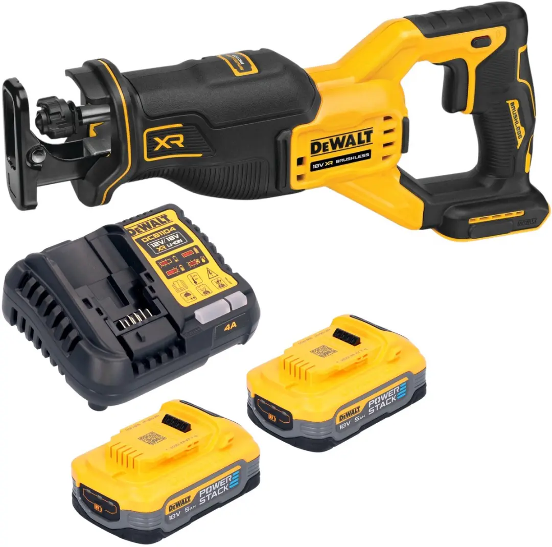 DeWalt DCS 382 H2 accu reciprozaag sabelszaag 18 V borstelloos + 2x Powerstack a