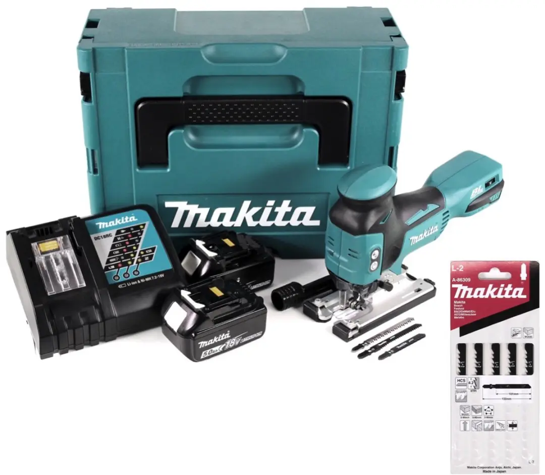 Makita DJV181RTJ Pendelzaag 18V - 2x 5,0Ah + Oplader + 17 Zaagbladen - afbeelding 2 van 5