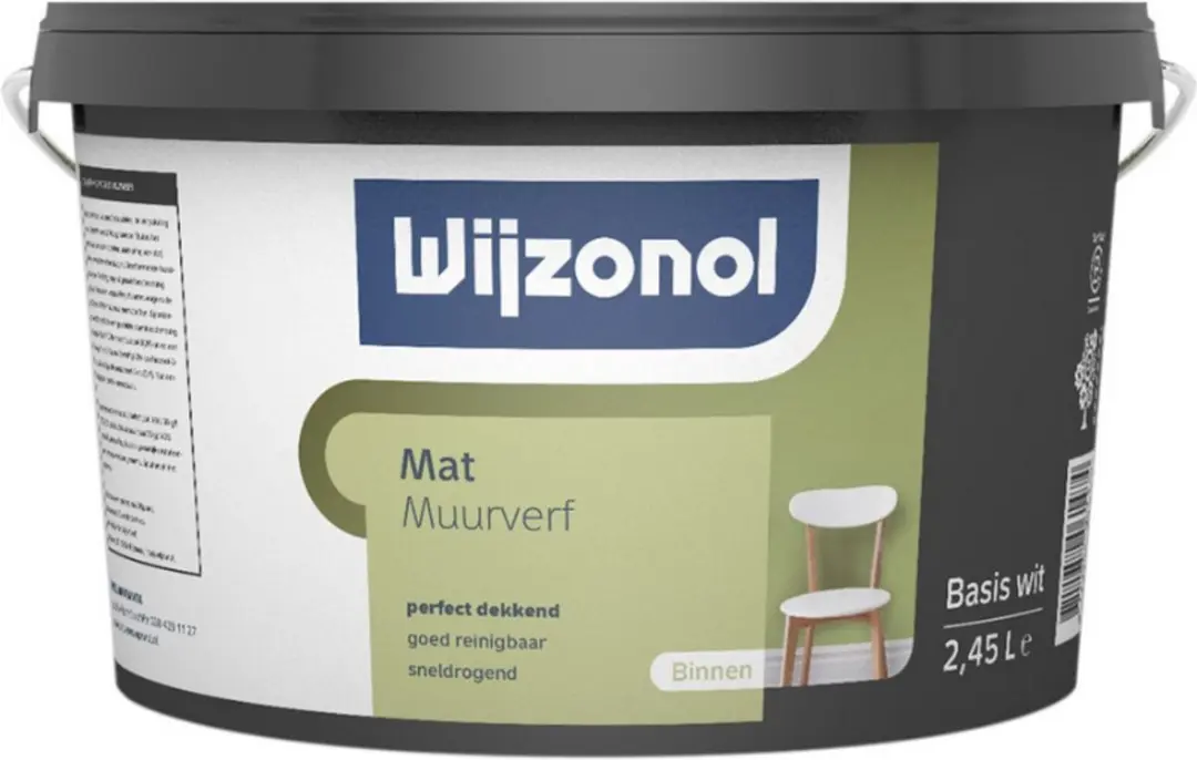 Wijzonol Muurverf Mat Wit - 10 Liter