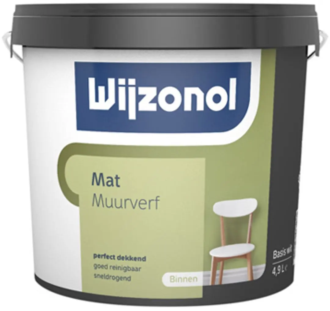 Wijzonol Muurverf Mat Wit - 10 Liter