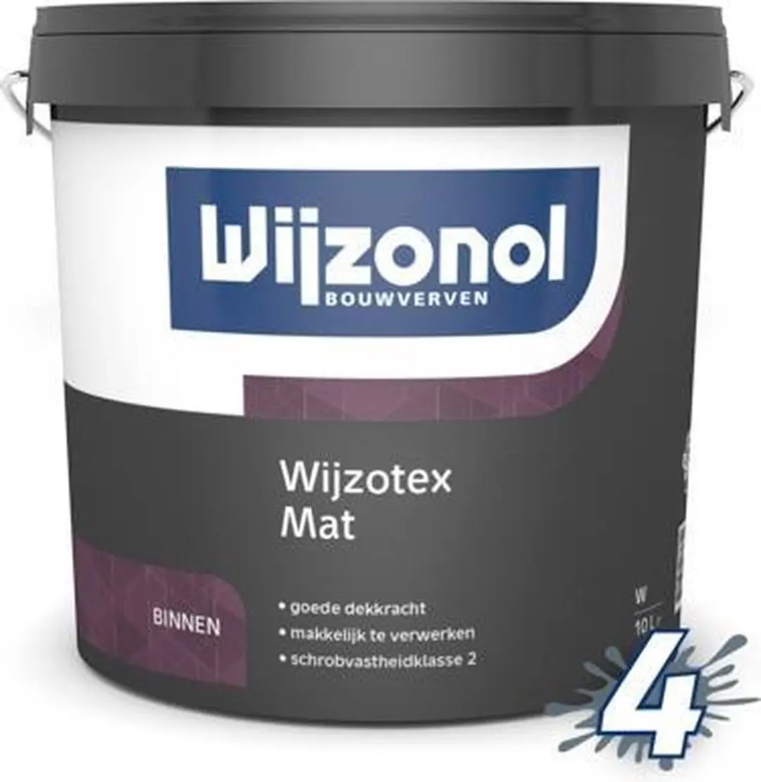 Wijzonol Wijzotex Mat 5L - Wit - afbeelding 6 van 6
