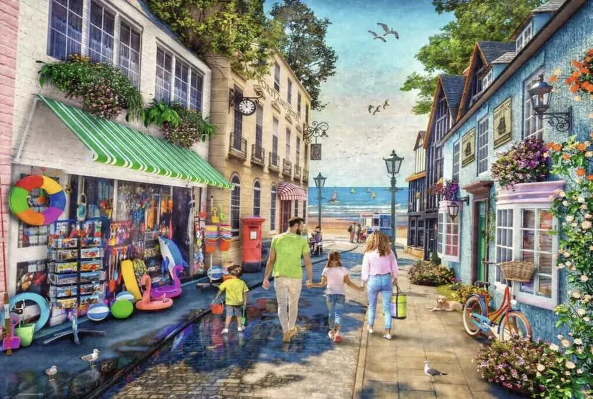 Ravensburger Seaview Lane Flower Hill Lane Puzzel 1000 Stuks - afbeelding 2 van 4