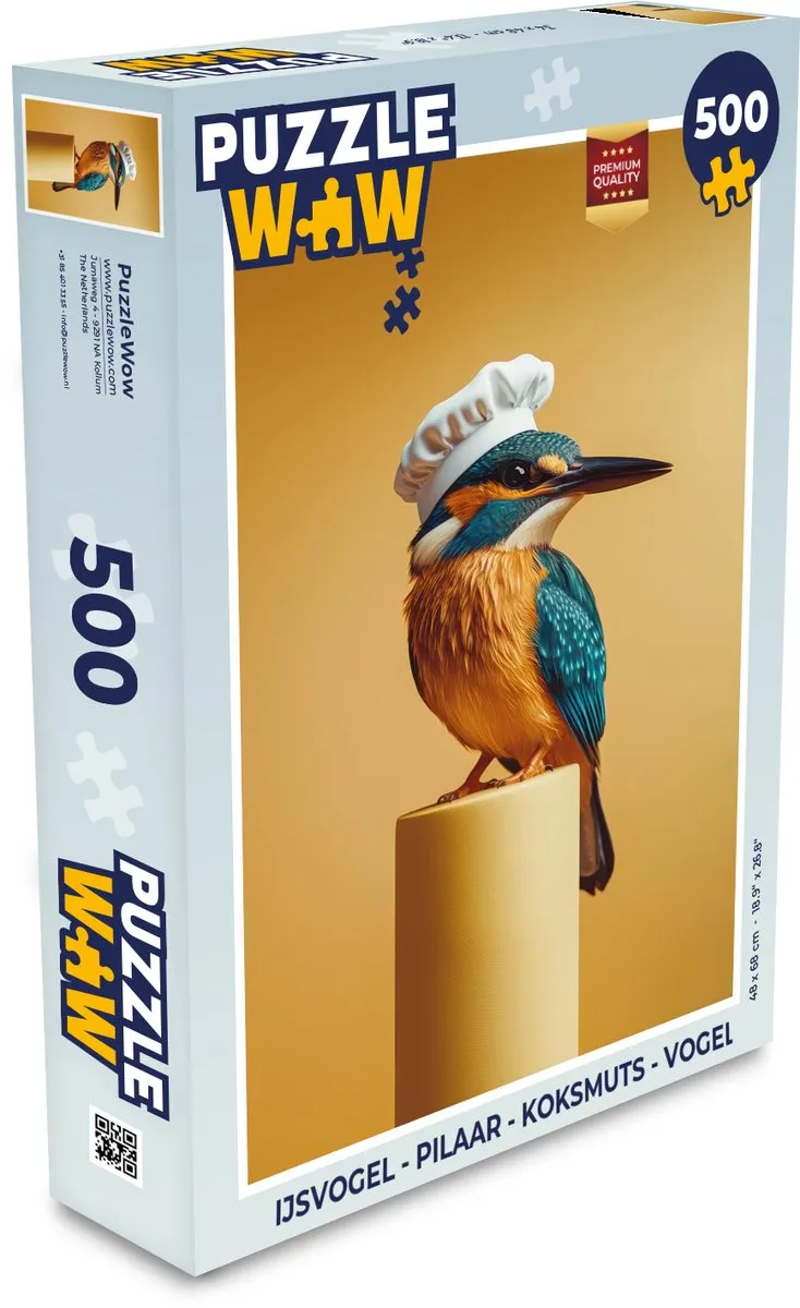 PuzzleWow Ijsvogel Koksmuts Legpuzzel 500 Stuks