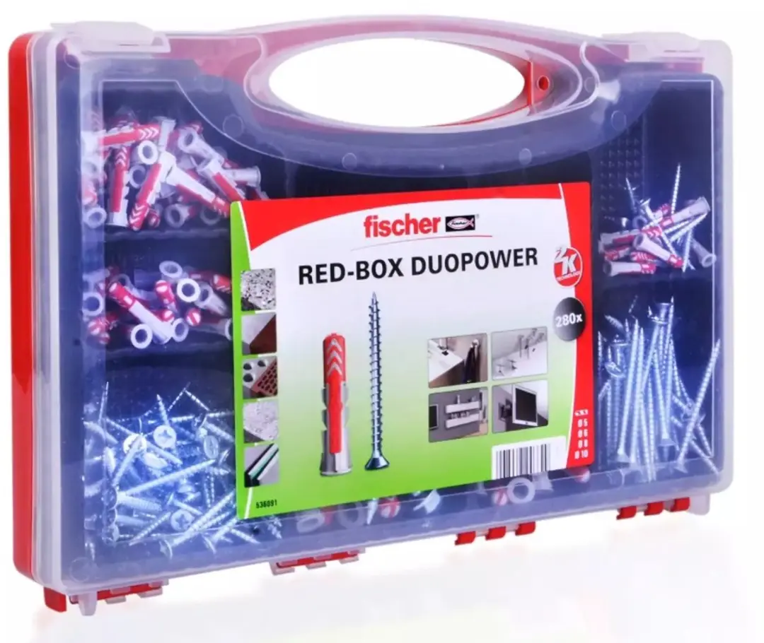 Fischer Red-Box DuoPower Pluggen & Schroeven - 156 Stuks