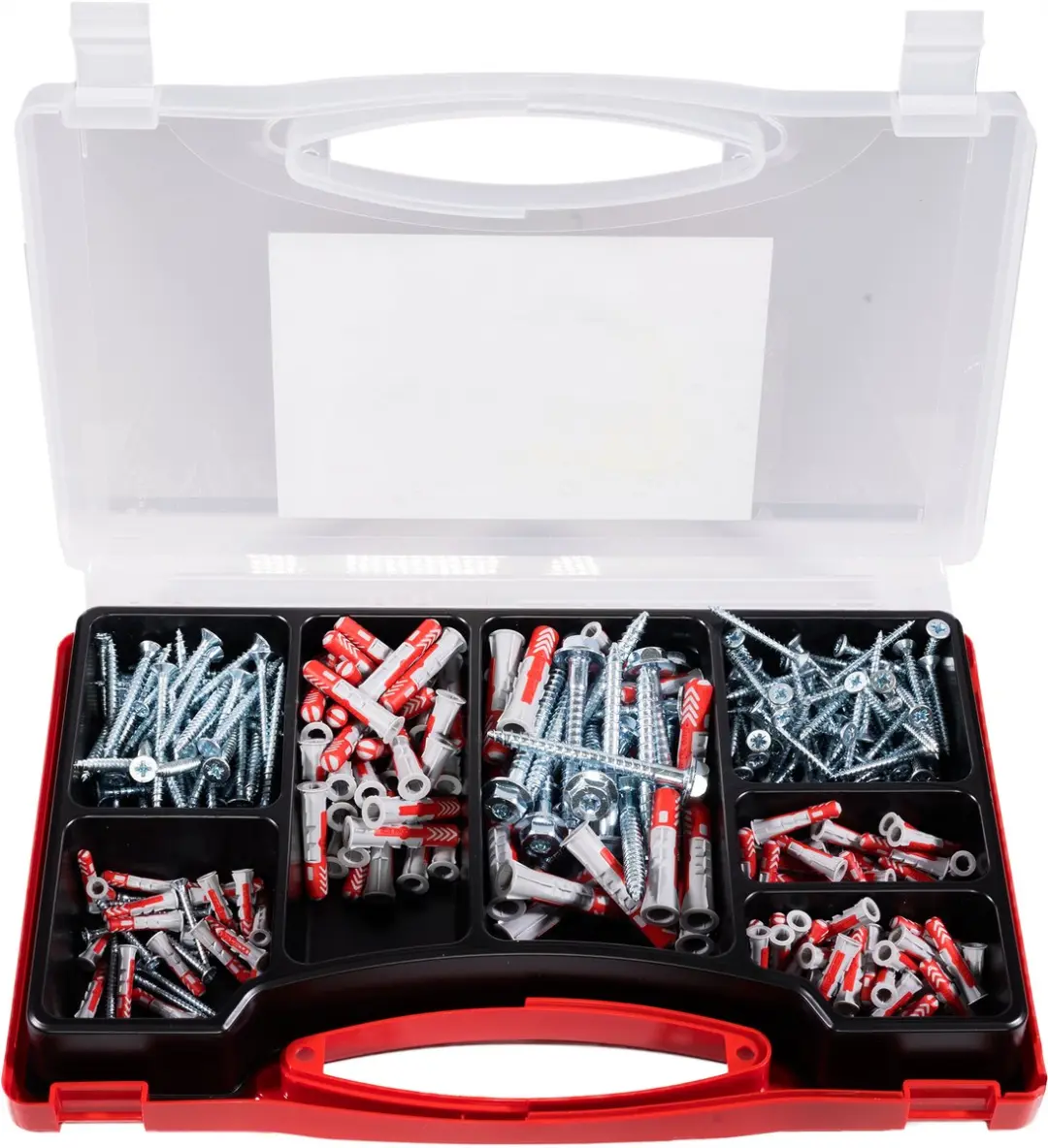 Fischer Red-Box DuoPower Pluggen & Schroeven - 156 Stuks