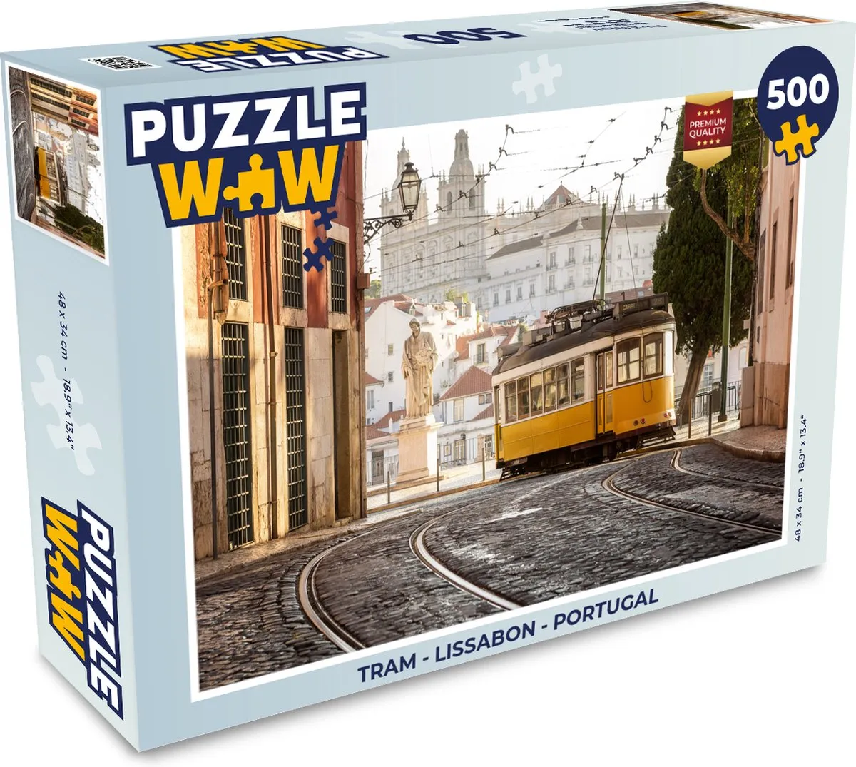 PuzzleWow Tram Lissabon Legpuzzel 500 Stuks