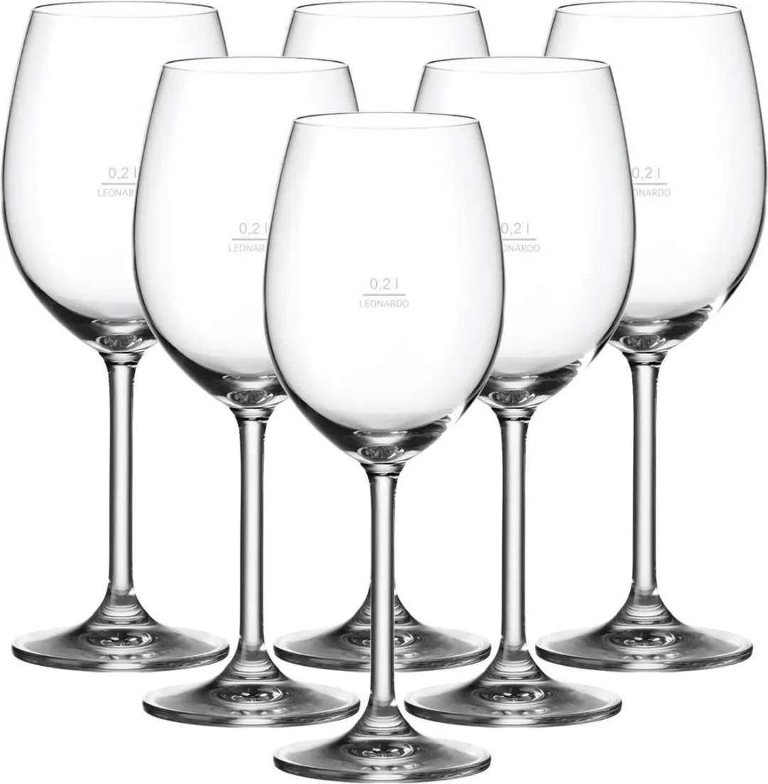 Weißweingläser geeicht Daily Gastro-Edition 0,2 l Set van 6