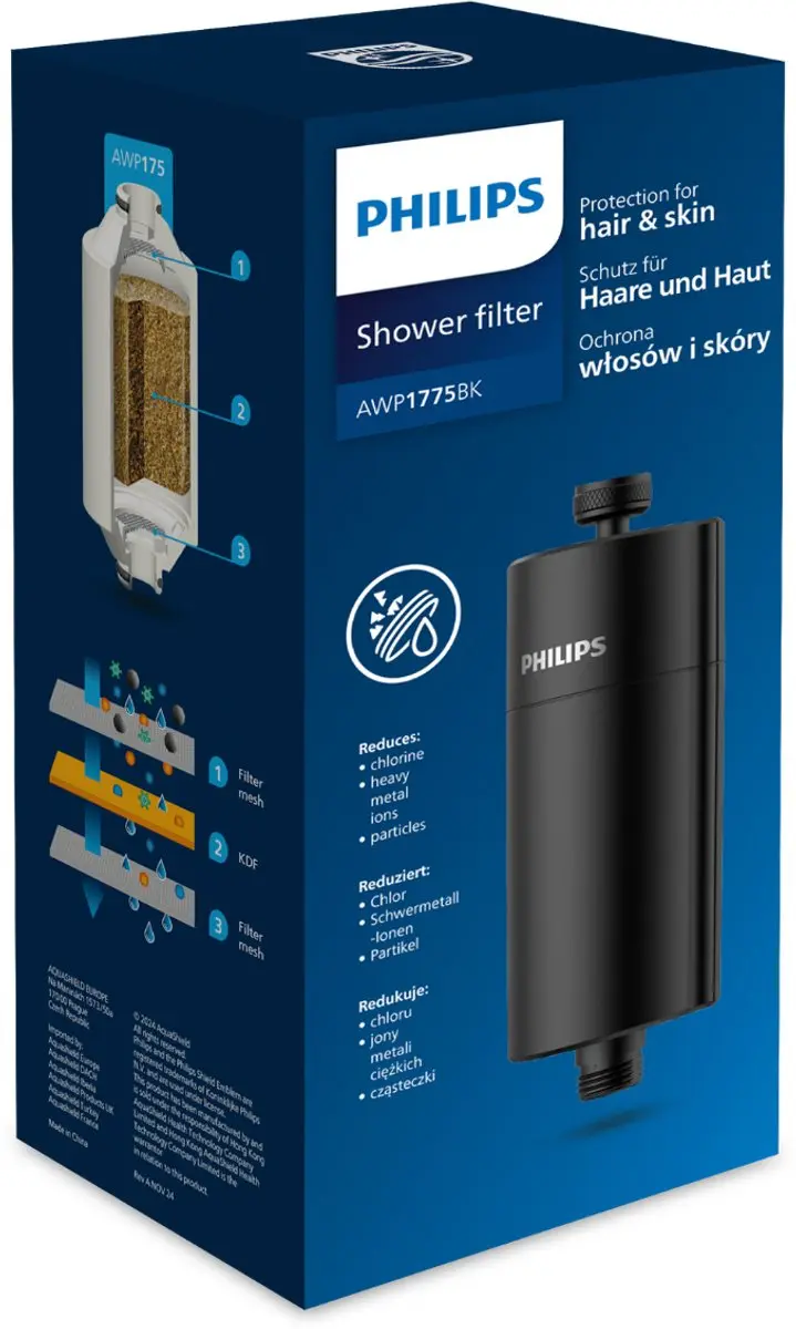 Philips AWP1775BK/10 Douchefilter - Zwart