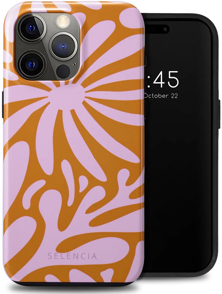 Selencia Hoesje iPhone 15 Pro Max Modern Bloom Pink