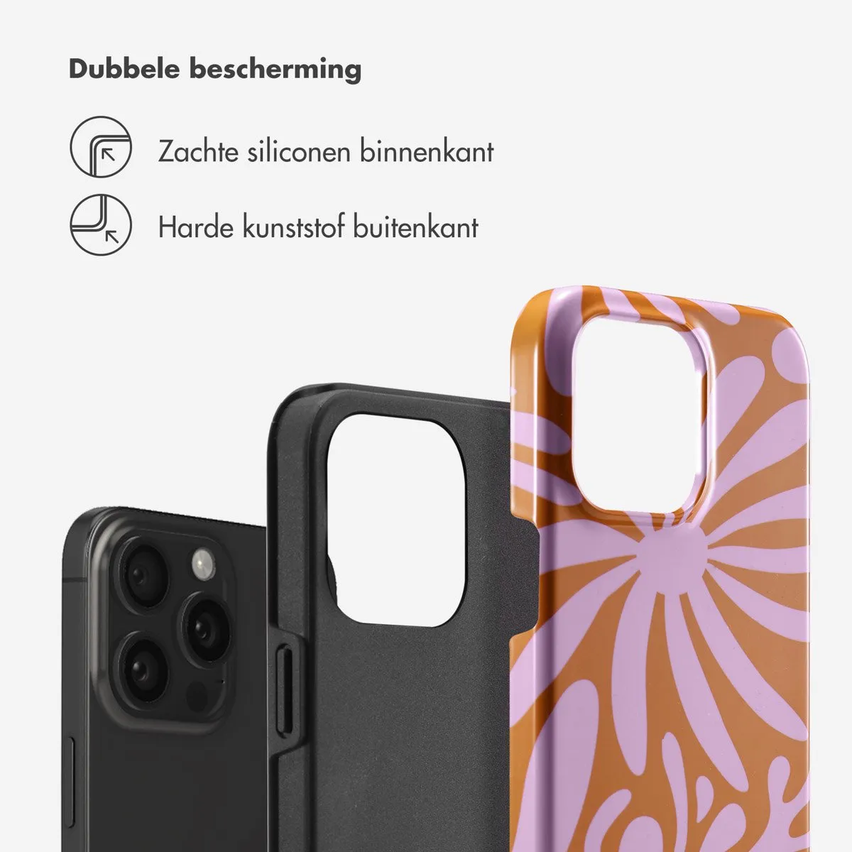 Selencia Hoesje iPhone 15 Pro Max Modern Bloom Pink