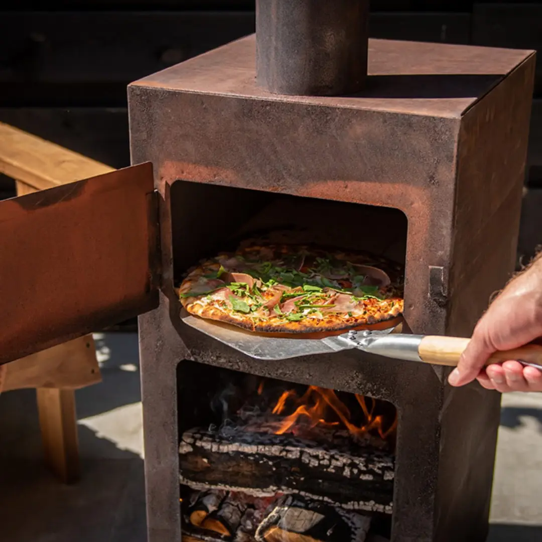Esschert Design Pizzaspatel Fancy Flames - Zilver - afbeelding 3 van 6