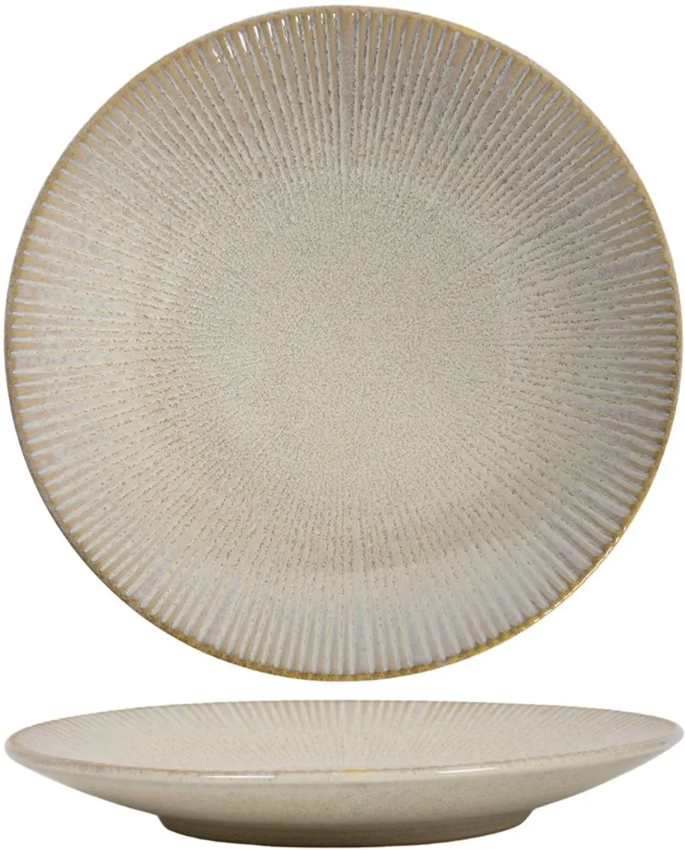 Cookinglife Dinerborden Coastal Lines Ocean Beige ø 27 cm
