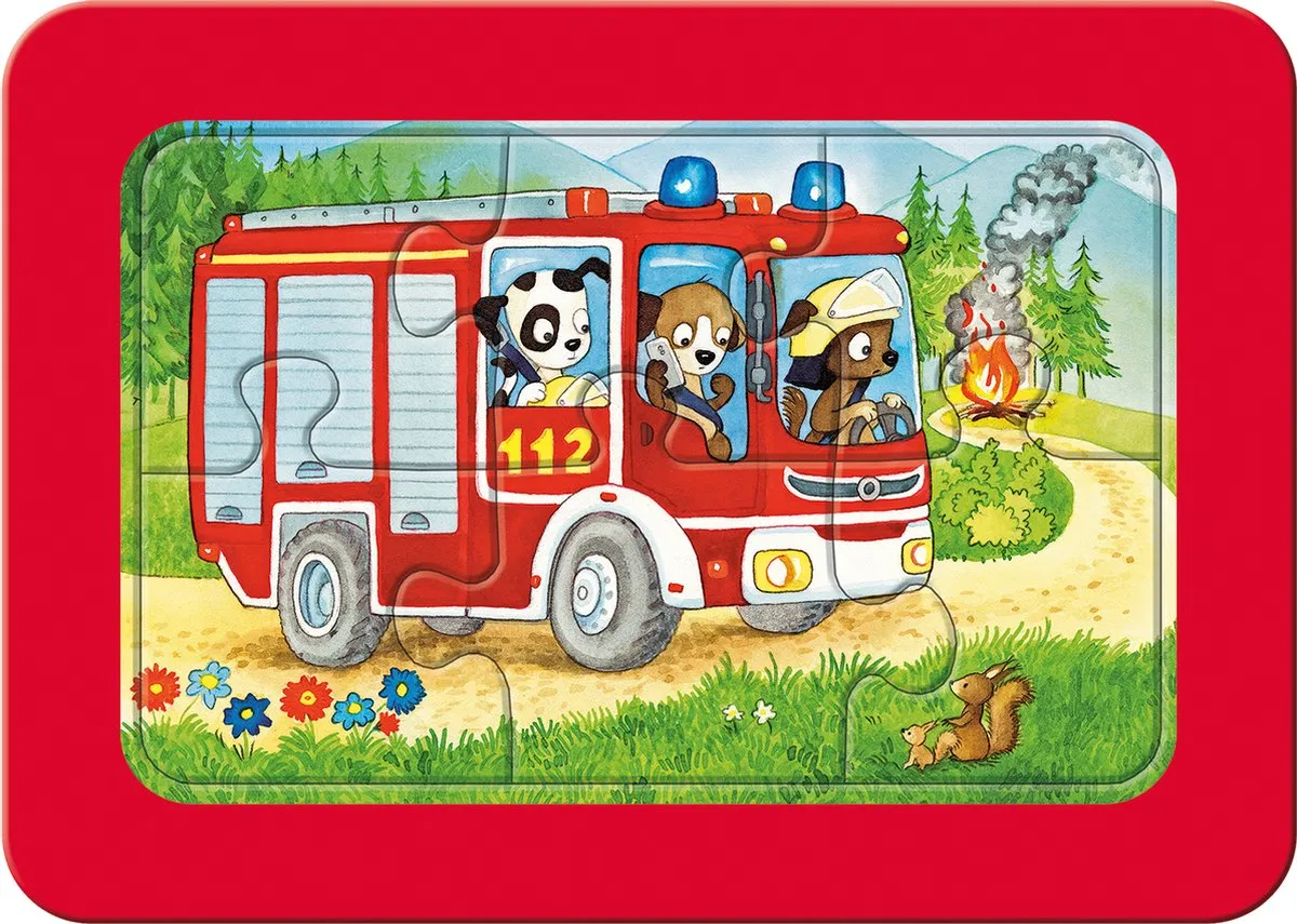 Ravensburger Dieren aan het Werk Legpuzzel 3x6 Stuks - Multicolor