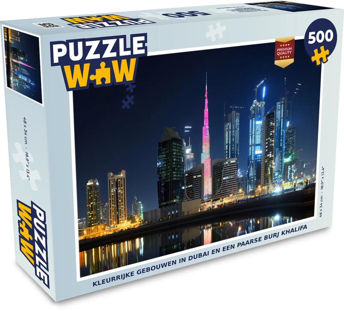 PuzzleWow Kleurrijke Gebouwen Legpuzzel 500 Stuks