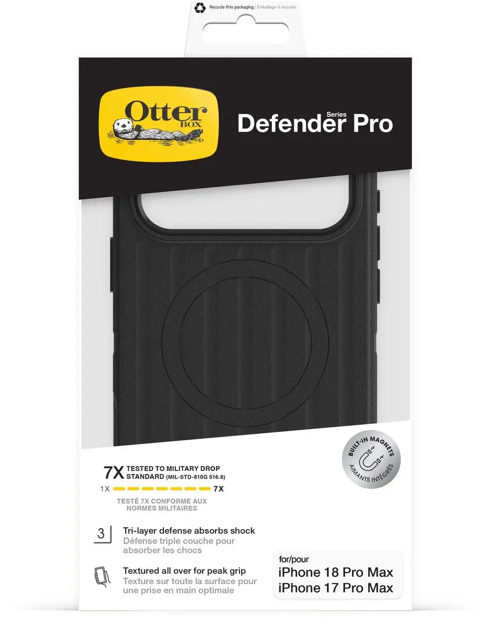 OtterBox Defender Pro MagSafe iPhone 17 Pro Max - 77-000958 - Zwart