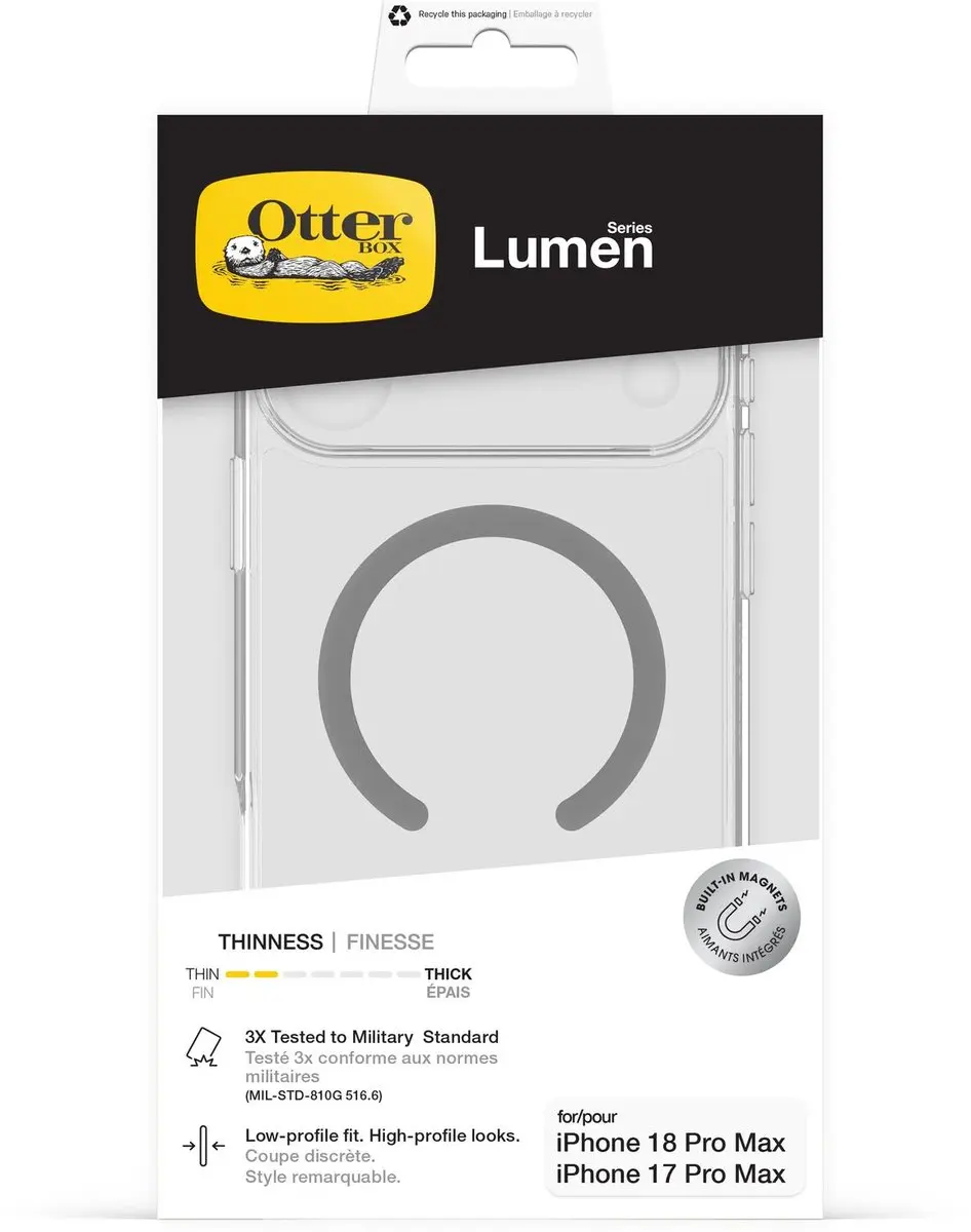 OtterBox Lumen iPhone 17 Pro Max Hoesje - Transparant - 77-001142