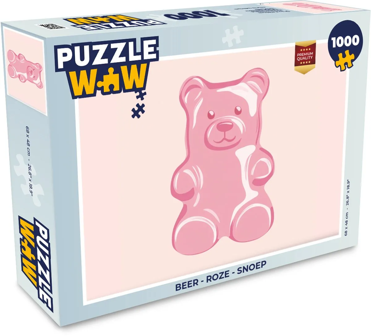 PuzzleWow Beer Roze Legpuzzel 1000 Stuks