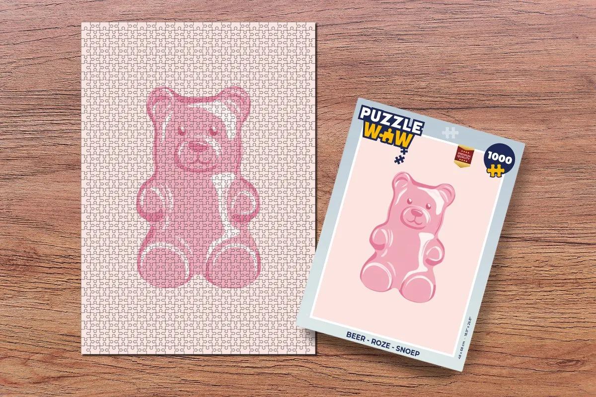 PuzzleWow Beer Roze Legpuzzel 1000 Stuks