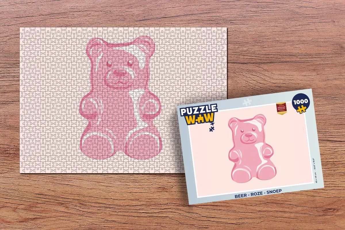 PuzzleWow Beer Roze Legpuzzel 1000 Stuks