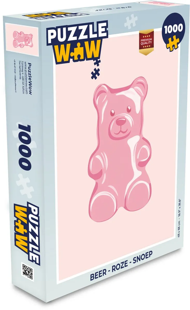 PuzzleWow Beer Roze Legpuzzel 1000 Stuks