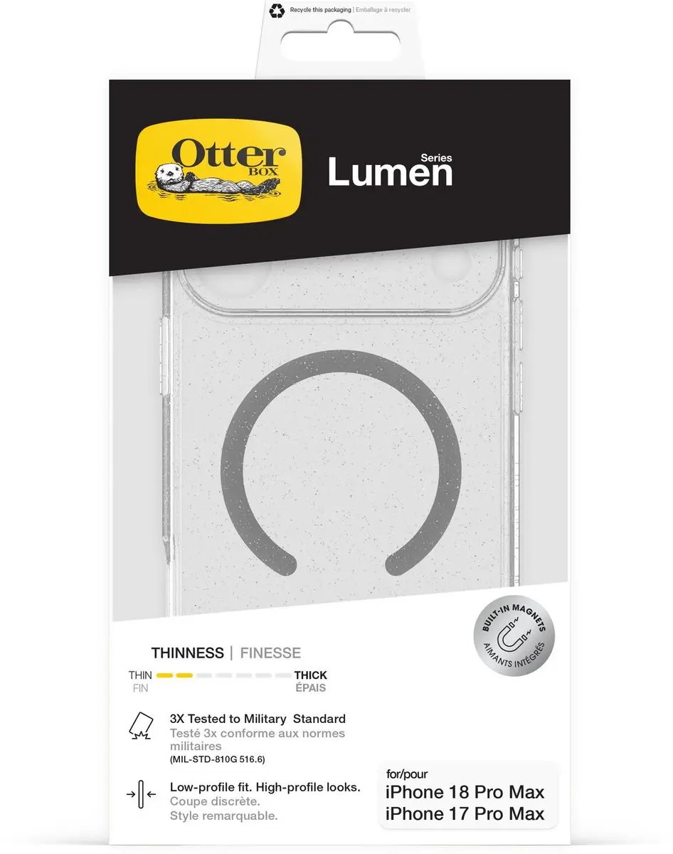 OtterBox Lumen Hoesje 77-001149 - iPhone 17 Pro Max - Transparant