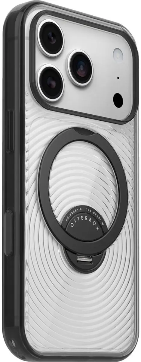 OtterBox Symmetry Stand MagSafe iPhone 17 Pro - 77-001206 - Zwart/Transparant - afbeelding 3 van 6