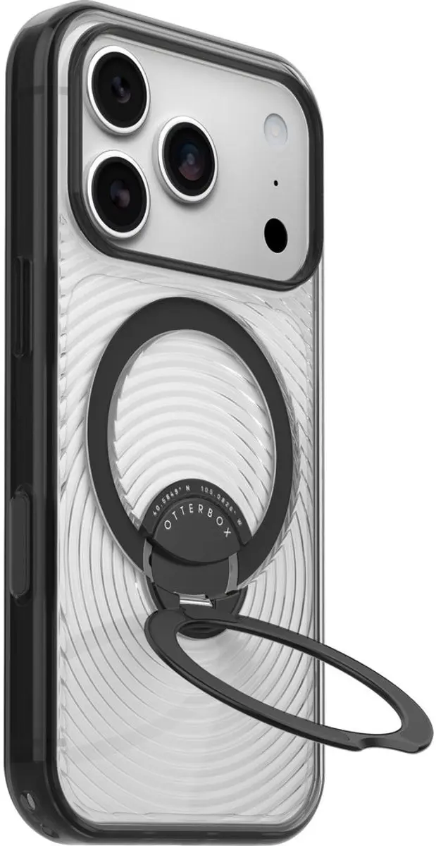 OtterBox Symmetry Stand MagSafe iPhone 17 Pro Max - 77-001221 - Zwart/Transparant - afbeelding 6 van 6
