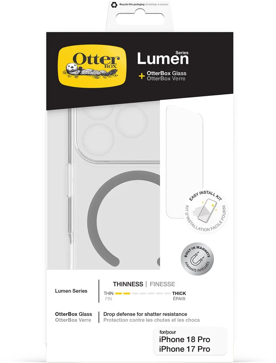 OtterBox Lumen Clear iPhone 18 Pro/17 Pro Glashoes - Clear