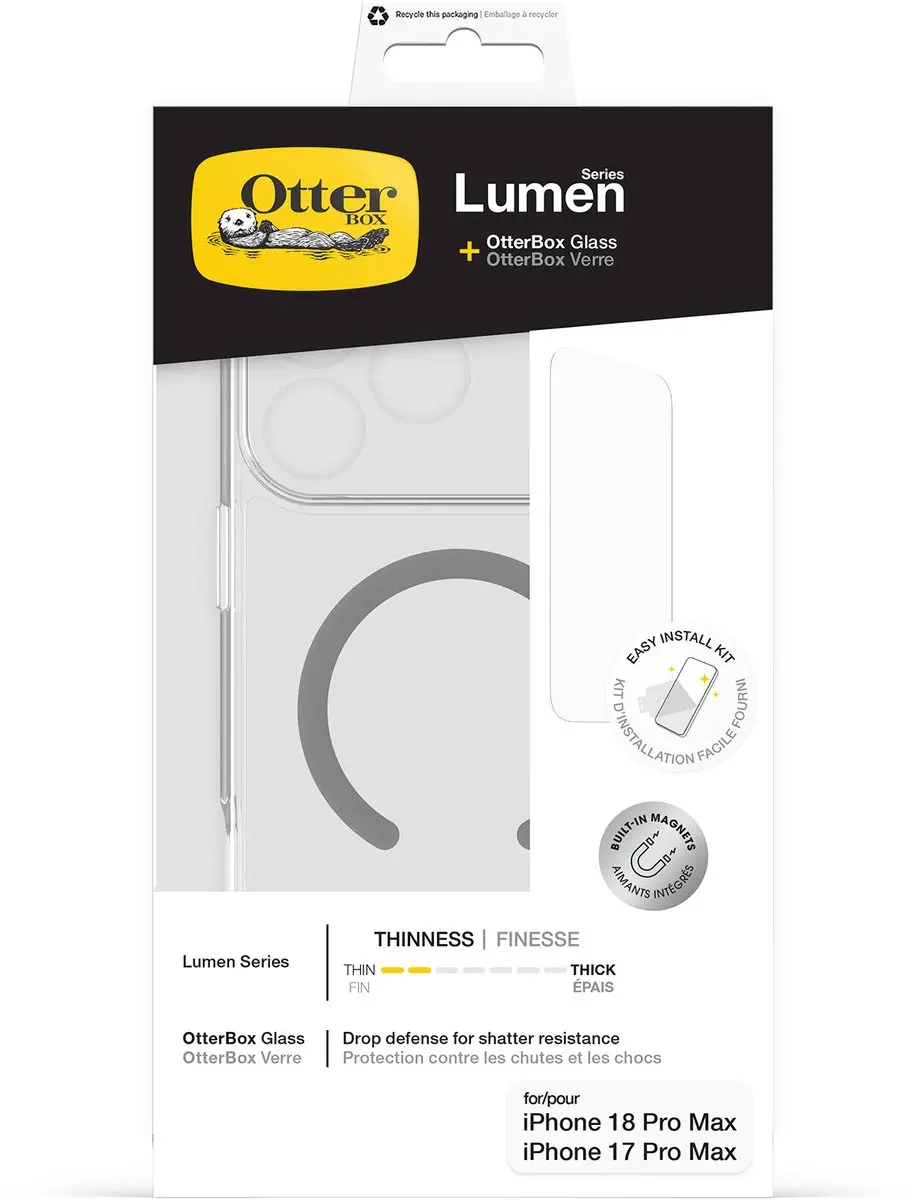 OtterBox Lumen Clear iPhone 18 Pro Max/17 Pro Max Glashoes - Clear