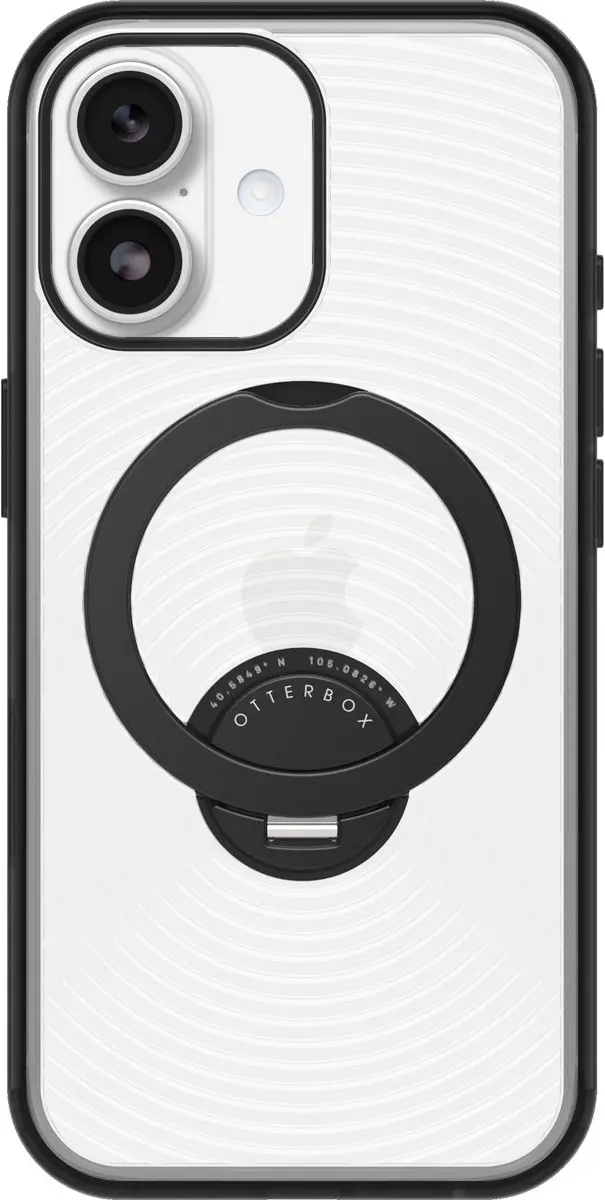 OtterBox Symmetry Stand MagSafe Camera Control iPhone 17 - Clear/Black - afbeelding 3 van 6