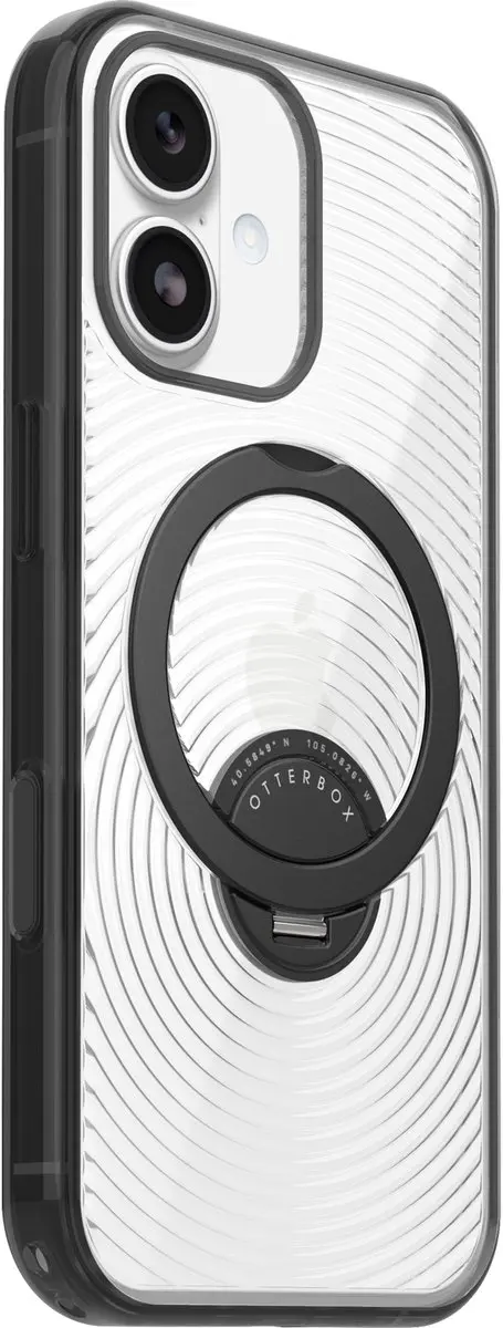 OtterBox Symmetry Stand MagSafe Camera Control iPhone 17 - Clear/Black - afbeelding 4 van 6