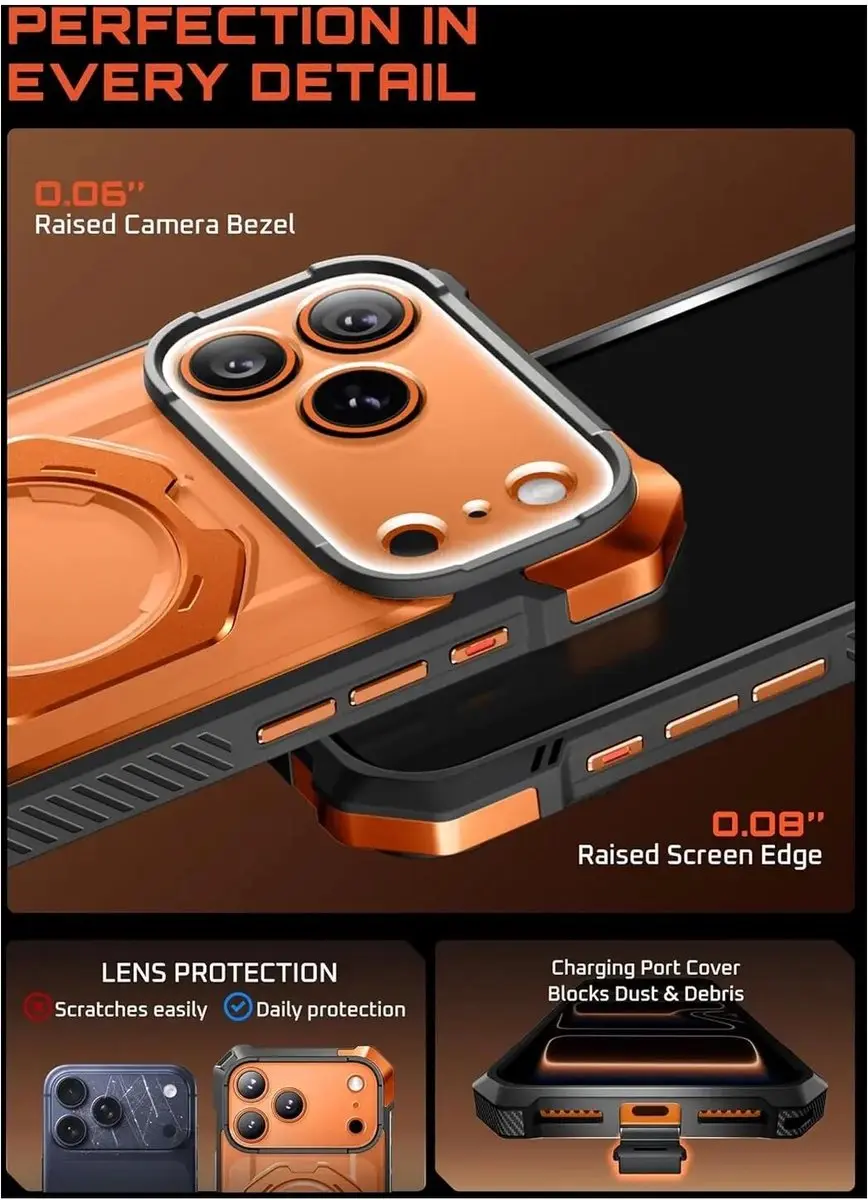 Supcase Unicorn Beetle Grip Hoesje iPhone 18 Pro - MagSafe - Oranje