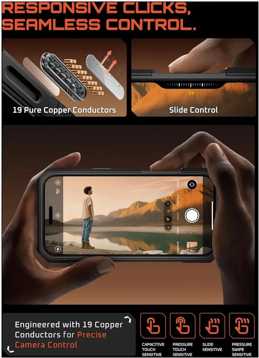Supcase Hoesje iPhone 18 Pro UB Grip - Ingebouwde Screenprotector - MagSafe - Zwart