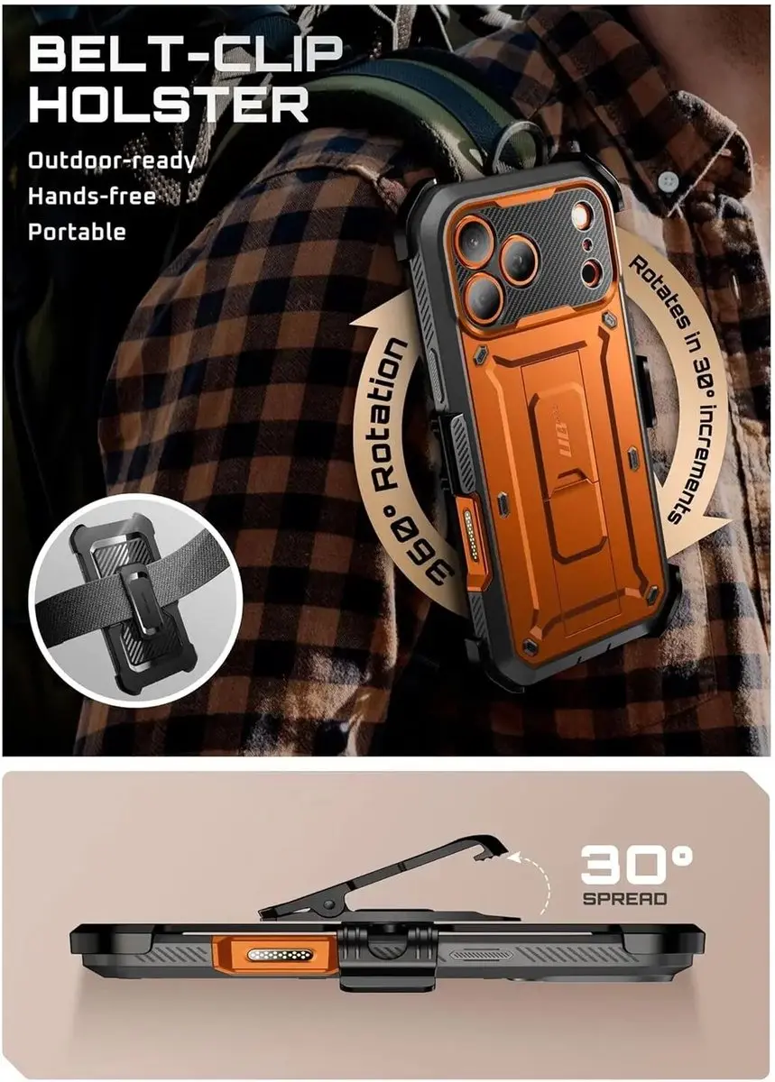 Supcase Unicorn Beetle Pro Hoesje iPhone 18 Pro - Oranje