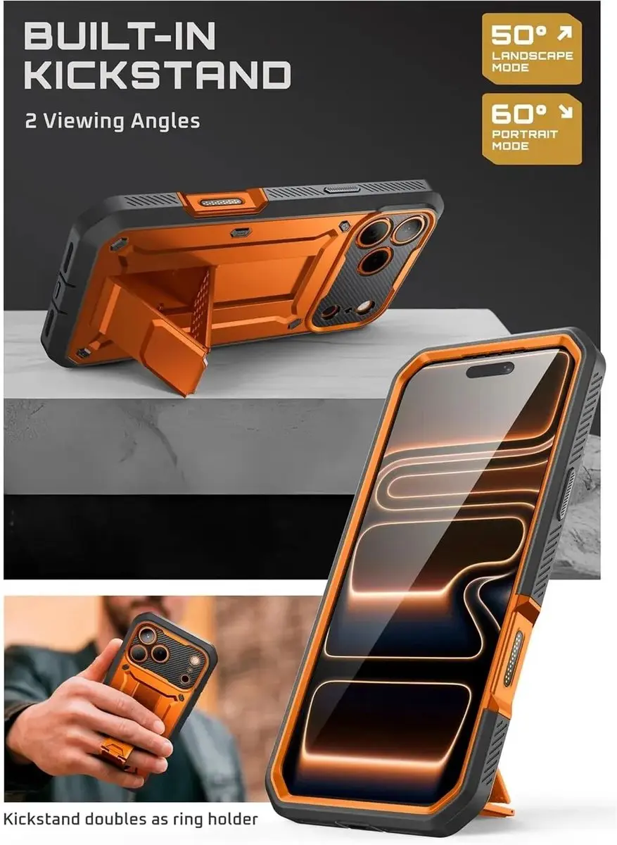 Supcase Unicorn Beetle Pro Hoesje iPhone 18 Pro - Oranje