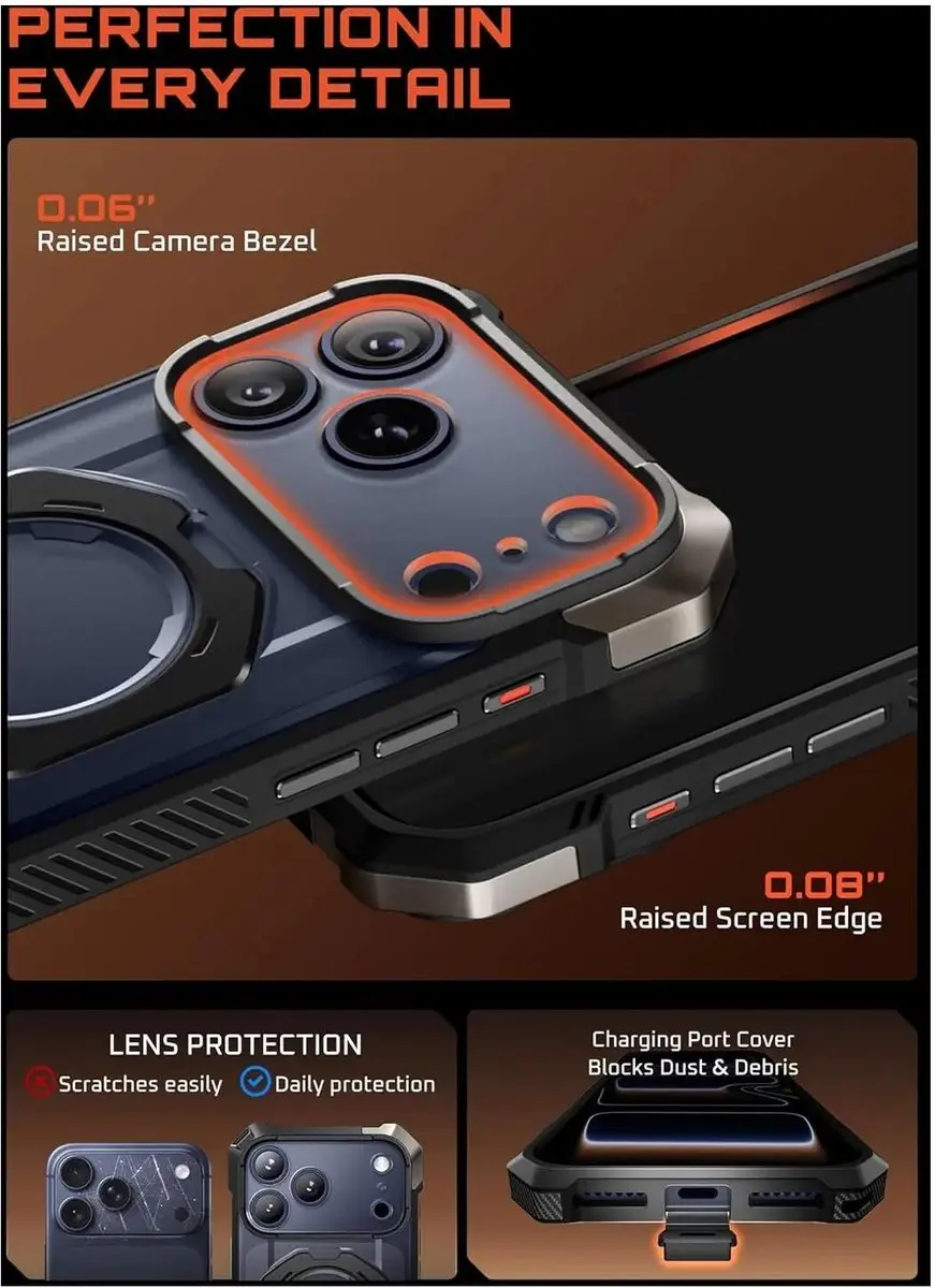 Supcase Unicorn Beetle Grip Hoesje iPhone 18 Pro Max - MagSafe - Zwart