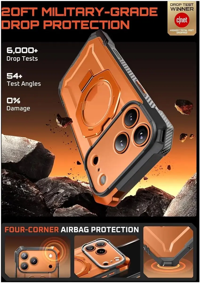 Supcase Unicorn Beetle Grip Hoesje iPhone 18 Pro Max - Oranje