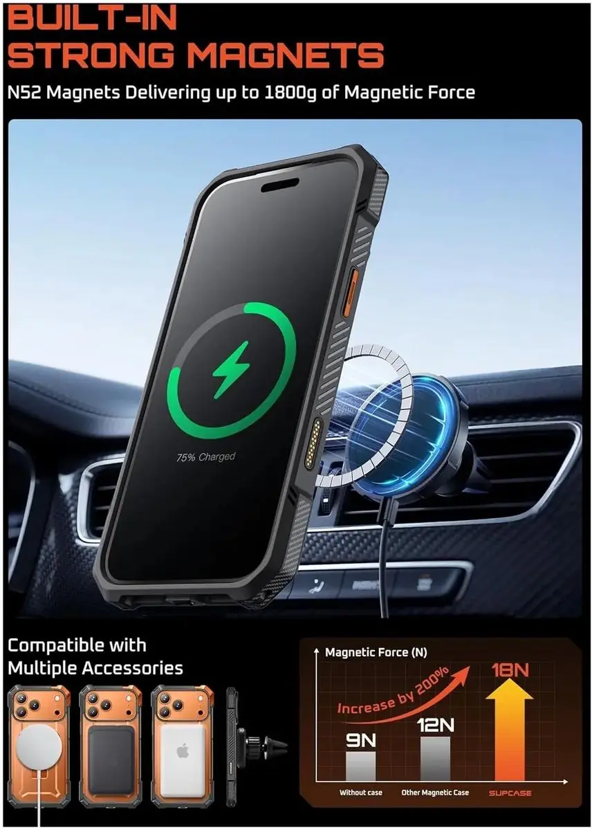 Supcase Unicorn Beetle Grip Hoesje iPhone 18 Pro Max - Oranje