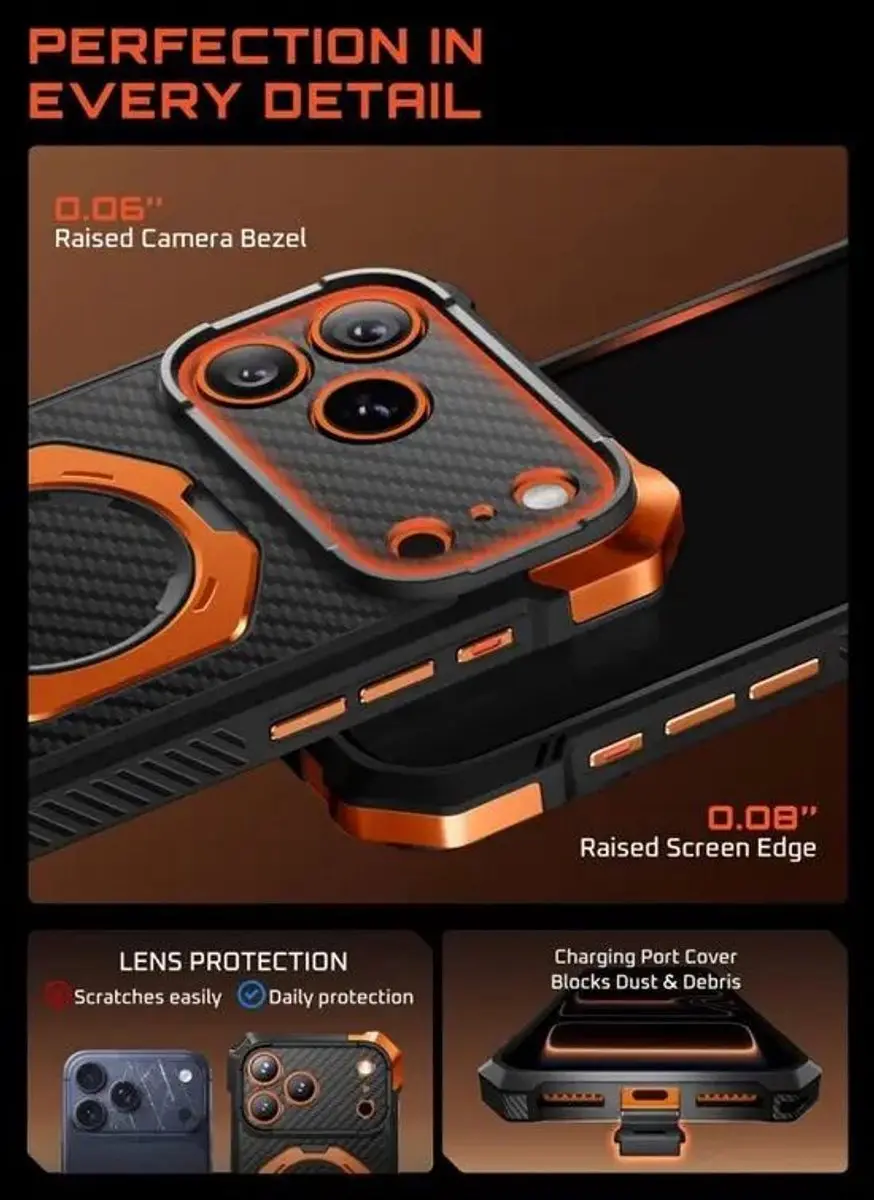 Supcase Unicorn Beetle Grip Hoesje iPhone 18 Pro Max - Carbon