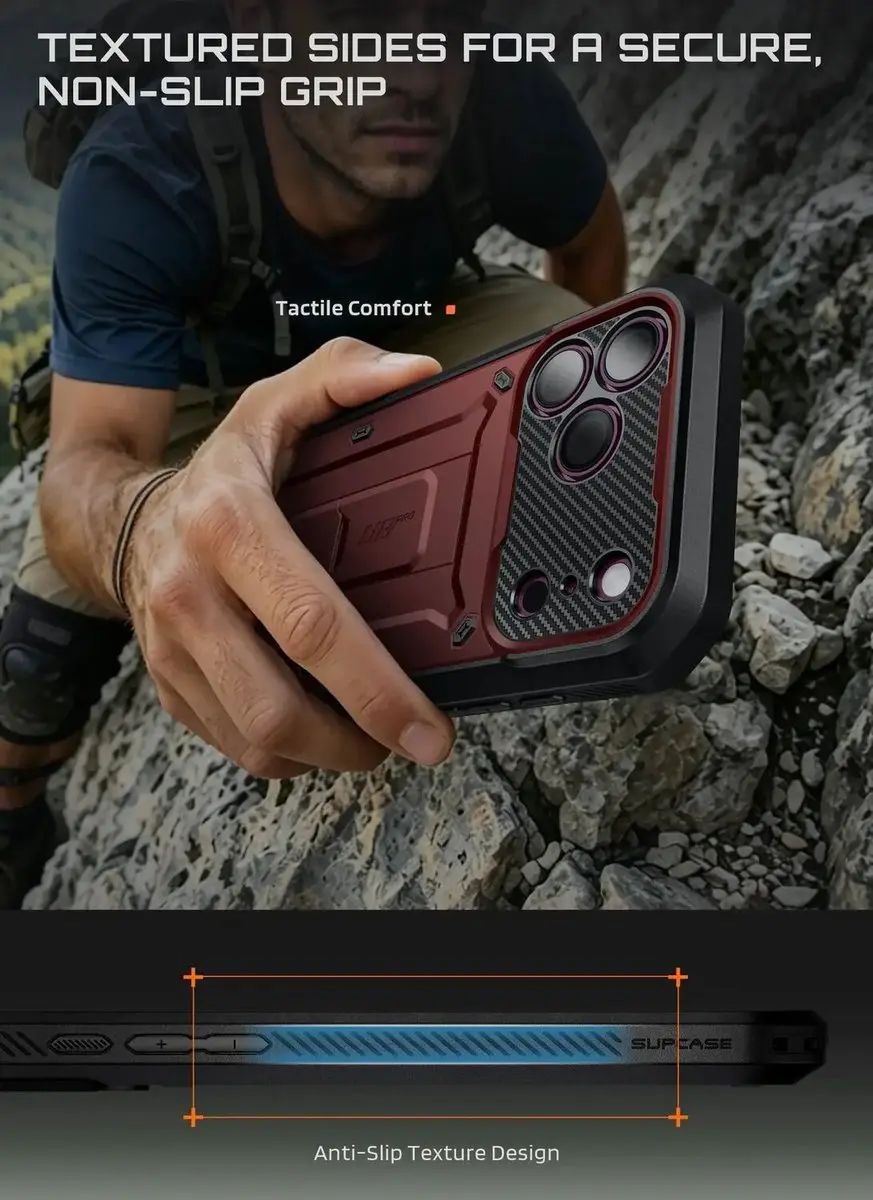 Supcase Unicorn Beetle Pro Hoesje iPhone 18 Pro Max - Burgundy