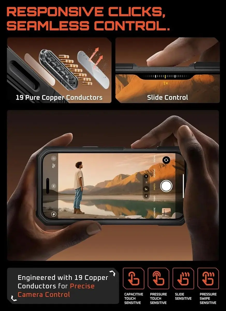 Supcase UB Grip Hoesje iPhone 18 Pro Max - Ingebouwde Screenprotector - MagSafe - Zwart