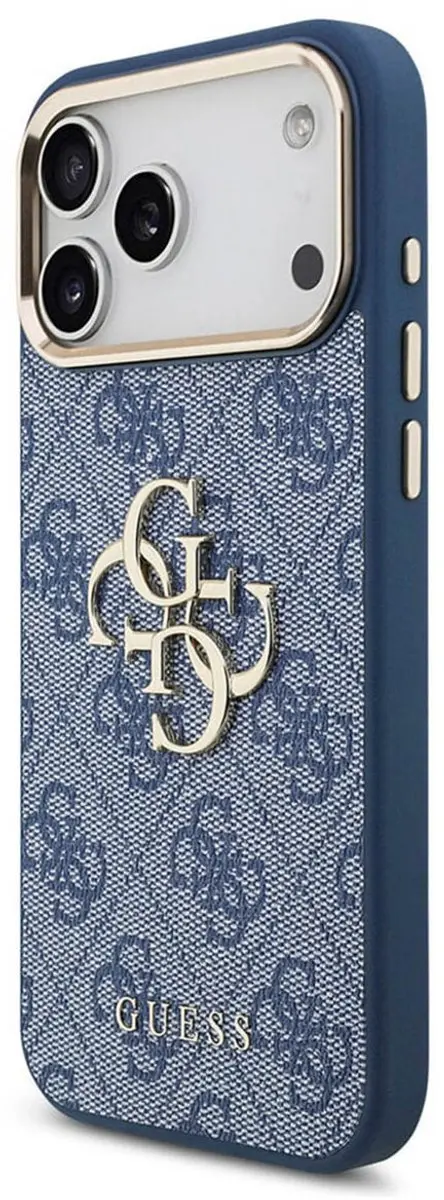 GUESS Back Cover iPhone 17 Pro Max - Blauwe Denimlook - MPN 3666339522100
