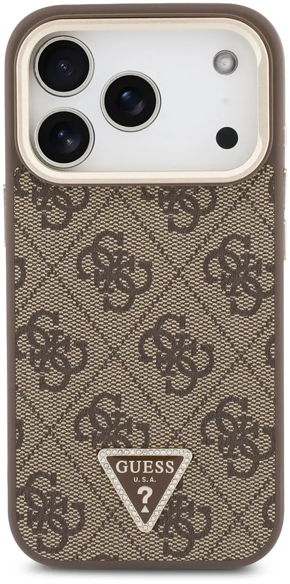 GUESS Backcover Hoesje iPhone 17 Pro Max - Bruin
