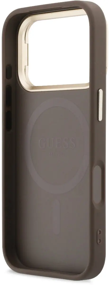 GUESS Backcover Hoesje iPhone 17 Pro Max - Bruin