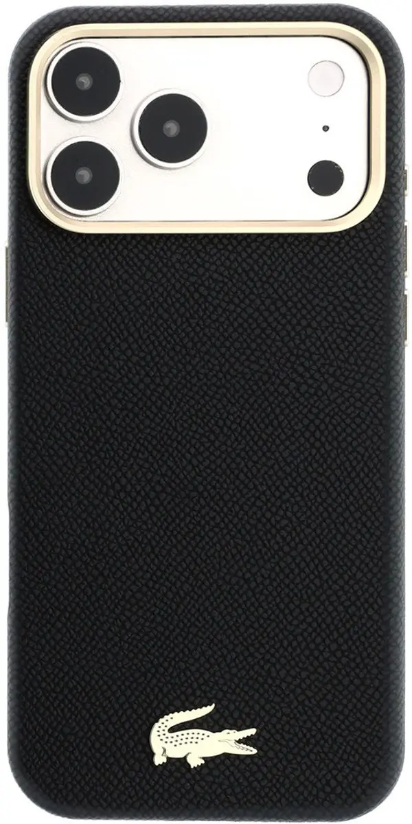 Lacoste Champs Elysees iPhone 18 Pro Max Hoesje - Magsafe - Zwart