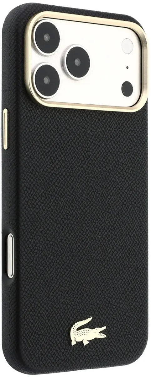 Lacoste Champs Elysees iPhone 18 Pro Max Hoesje - Magsafe - Zwart