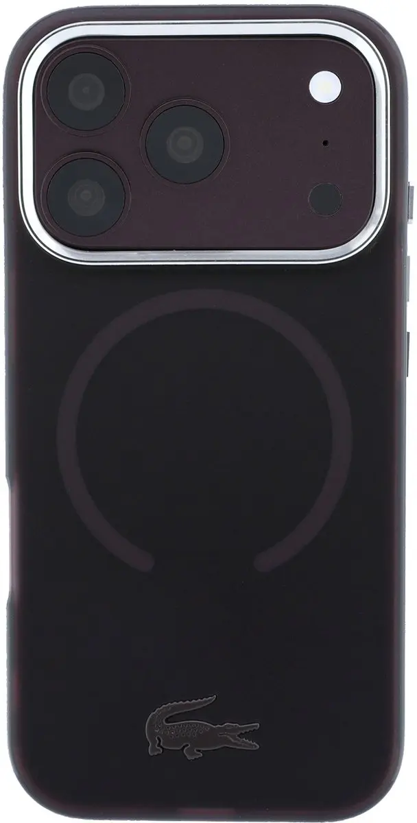 Lacoste Backcover Hoesje iPhone 18 Pro - Bordeauxrood - MPN 3666339646783