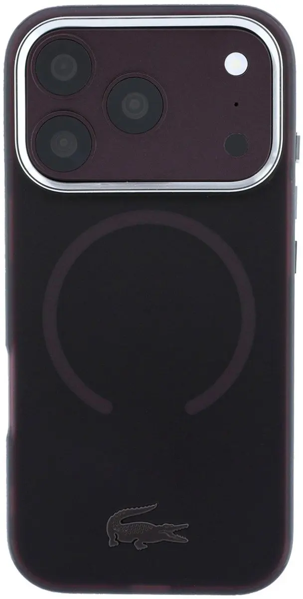 Lacoste Backcover Hoesje iPhone 18 Pro Max - Bordeauxrood - MPN 3666339646790